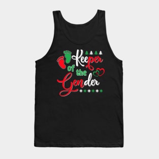 Keeper Of the Gender Pregnancy Baby Reveal Christmas Tank Top